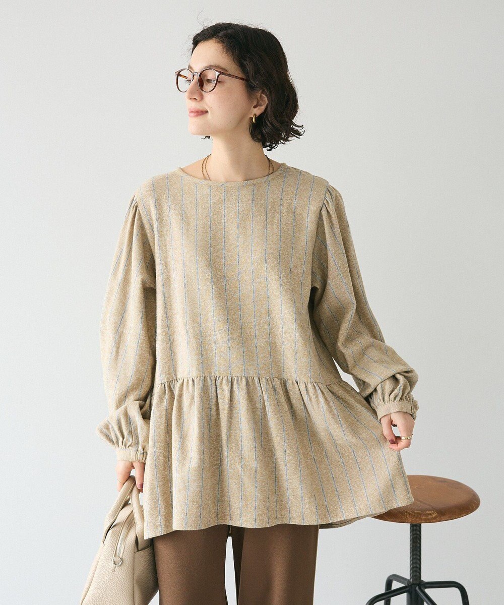 CRAFT STANDARD BOUTIQUE ボリュームスリーブウエストギャザーチュニック 