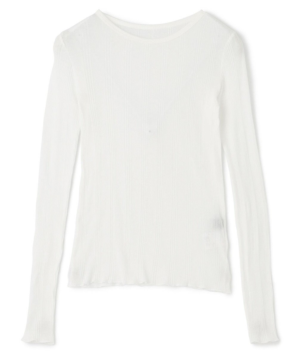 uncrave 【手洗い可】シアー ランダムリブ カットソー（uncrave STANDARD） 