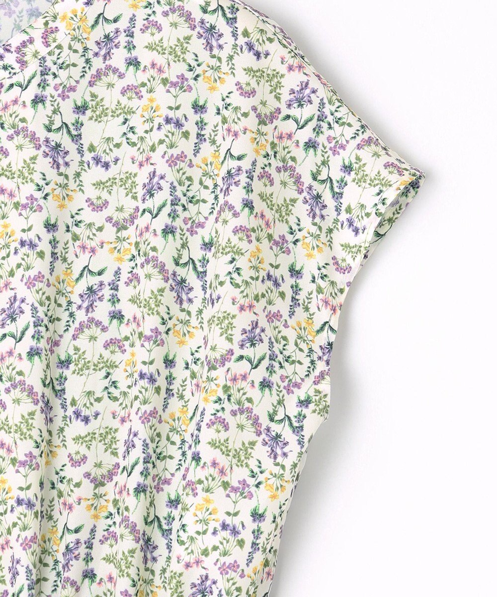 ANY 【洗濯機可能】サイドリボンフラワープリント ワンピース 