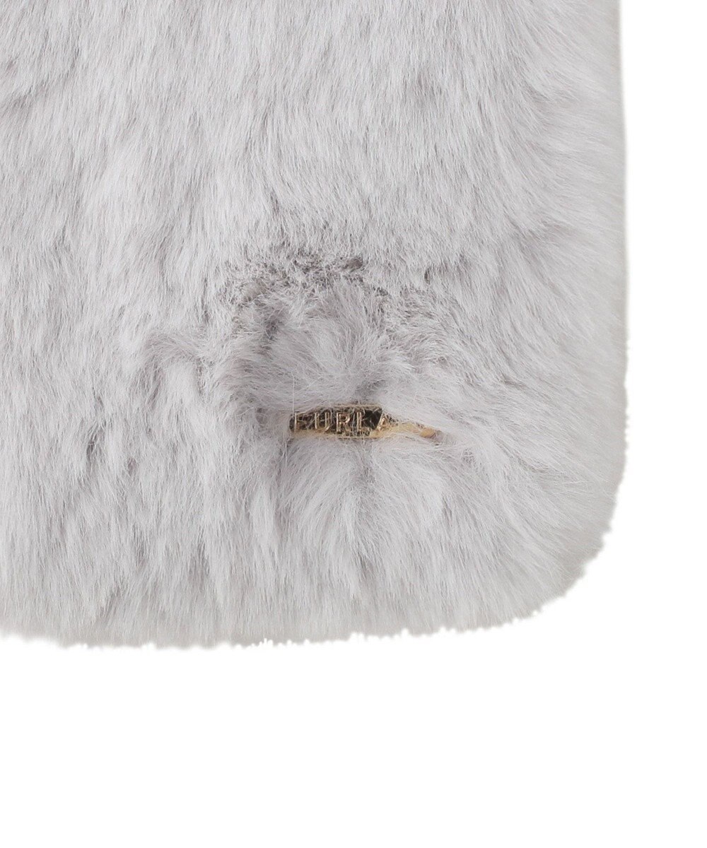 MOONBAT 【大人百花1月号掲載】FURLA フェイクファーマフラー ベルト差し込み ファーティペット ロゴプレート付 