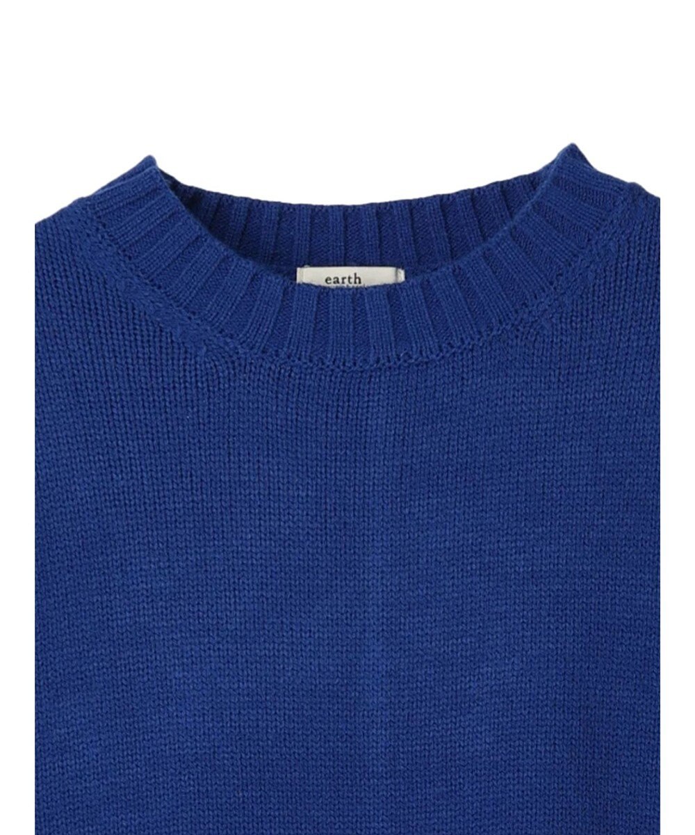 earth music&ecology ウォッシャブル脇スリットクルーネックプルオーバー 