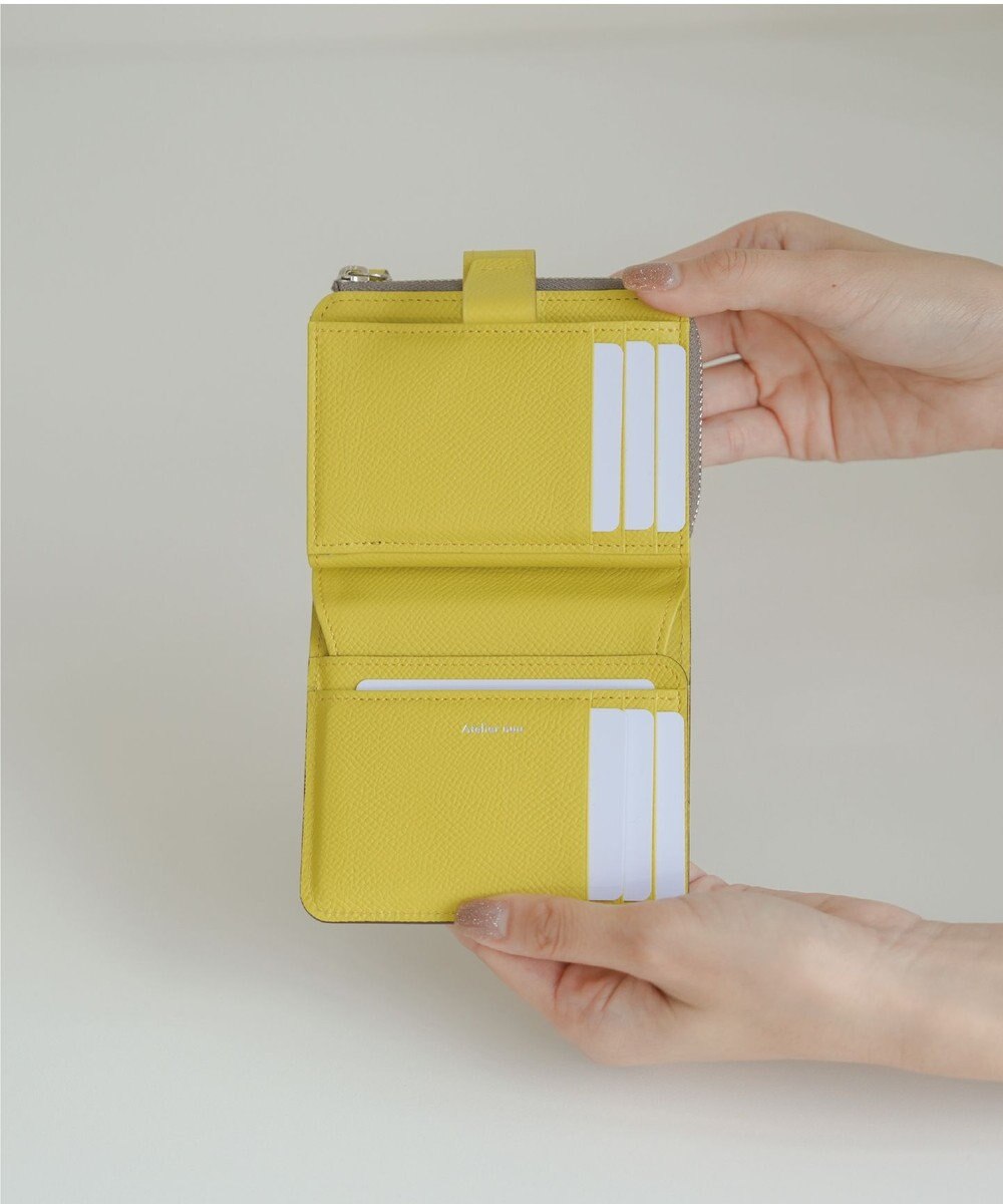 Atelier nuu 日本製 noble L字ファスナー二つ折りウォレット 