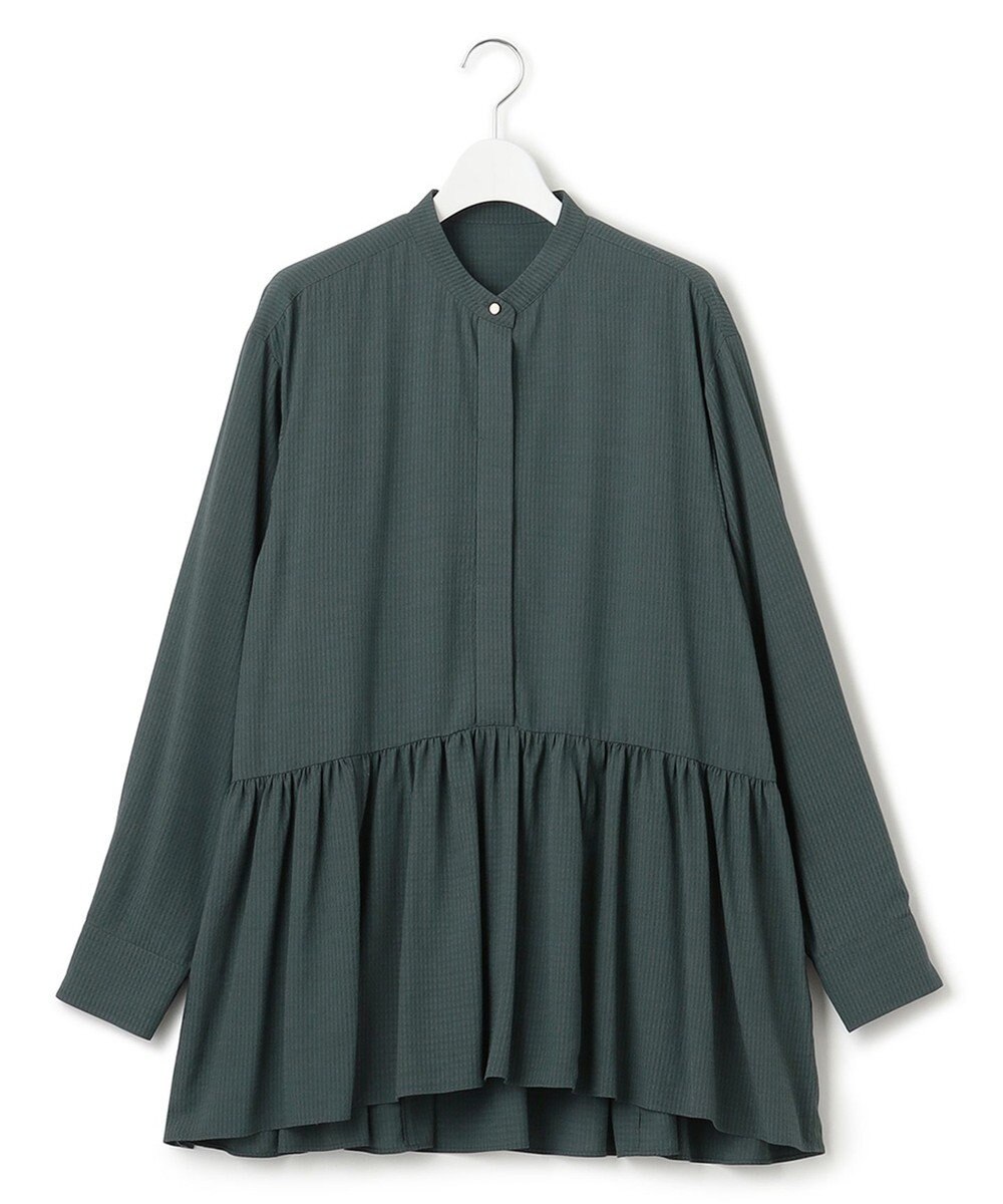 23区 L 【洗える】ドレープドビークロス チュニック ブラウス 