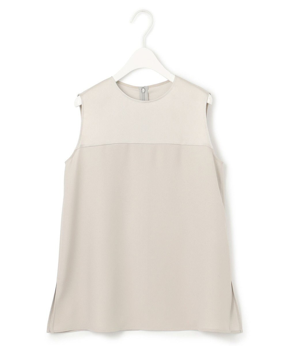 ICB 【接触冷感・UVケア・速乾・洗える】 FluidBackSatin ノースリーブブラウス 