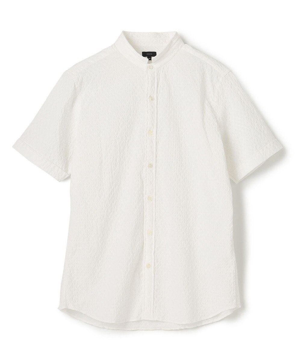 JOSEPH HOMME トライジャガードストレッチ ウイングカラー半袖シャツ 
