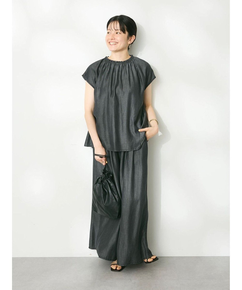 CRAFT STANDARD BOUTIQUE やわらかデニムタックワイドフレアパンツ 