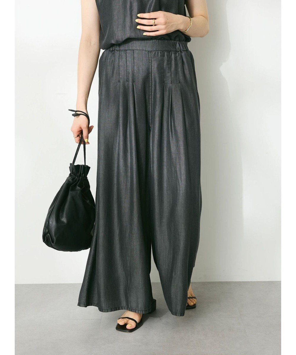 CRAFT STANDARD BOUTIQUE やわらかデニムタックワイドフレアパンツ 