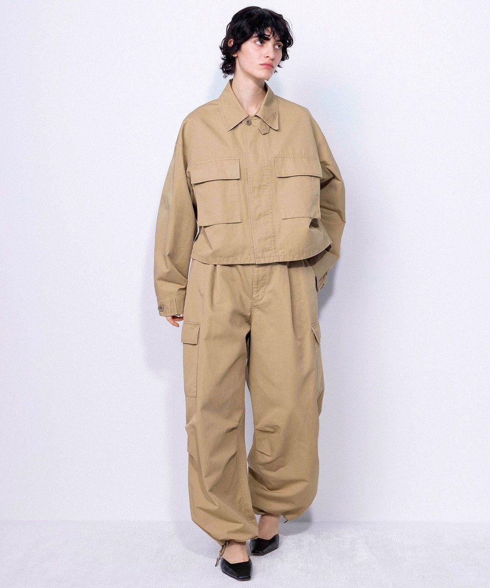 NAVE 【ReNave・セットアップ可/洗える】コットンリネンカルゼ  カーゴパンツ 