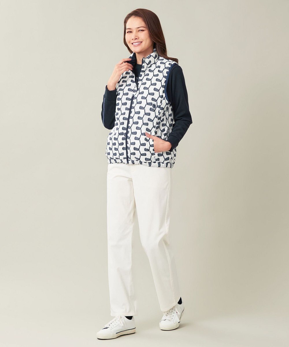 23区GOLF 【WOMEN】【撥水・ストレッチ】リバーシブル ダウンベスト 