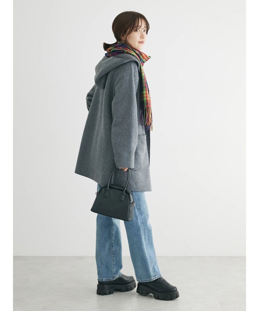 Green Parks ２ｗａｙフード裏ボアミディ丈コーディガン 