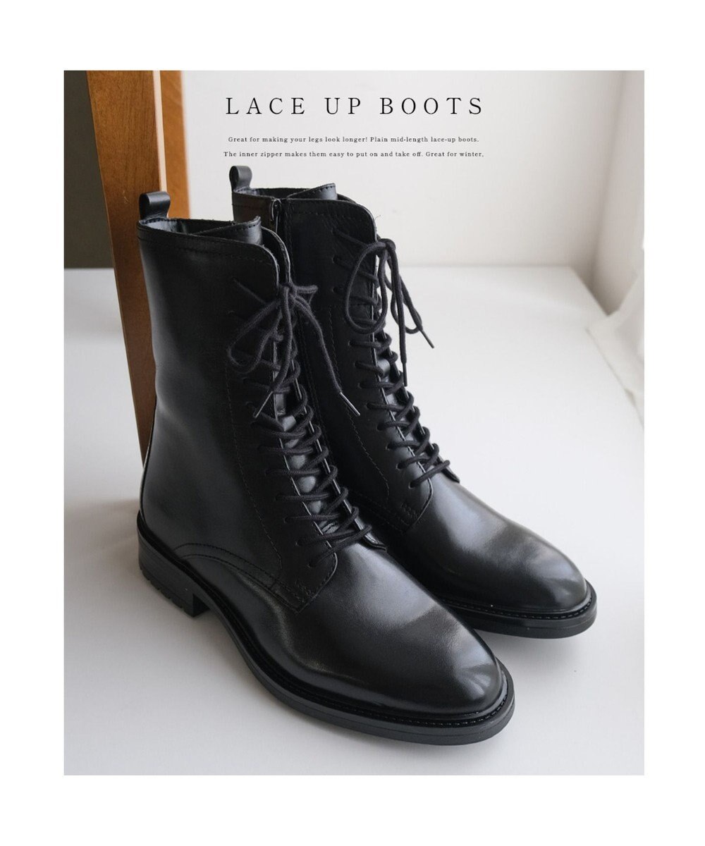 Pointer 本革レースアップブーツ 