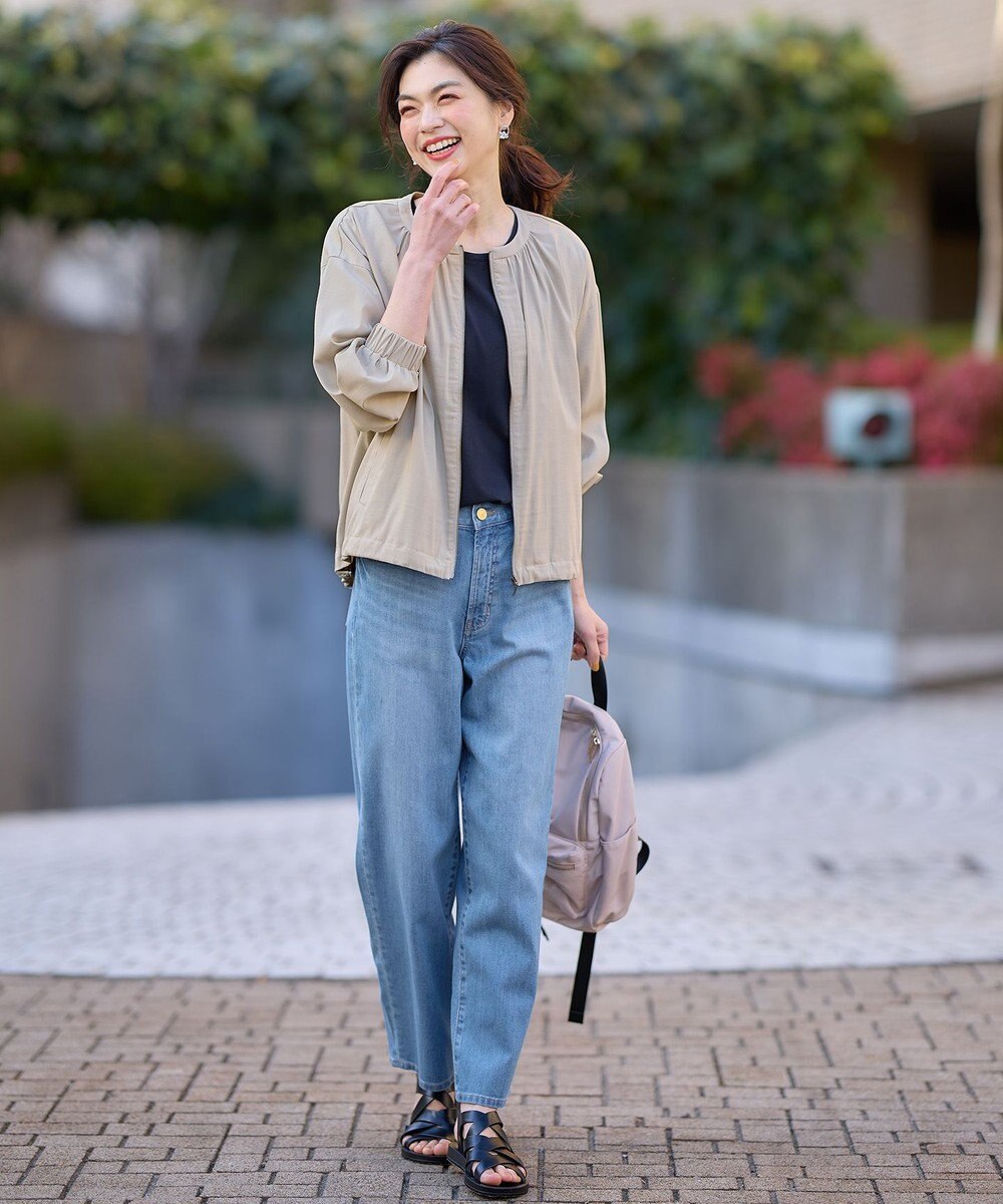 ANY 【洗濯機可能/接触冷感/UVケア/イージーケア】清涼リラックスブルゾン 