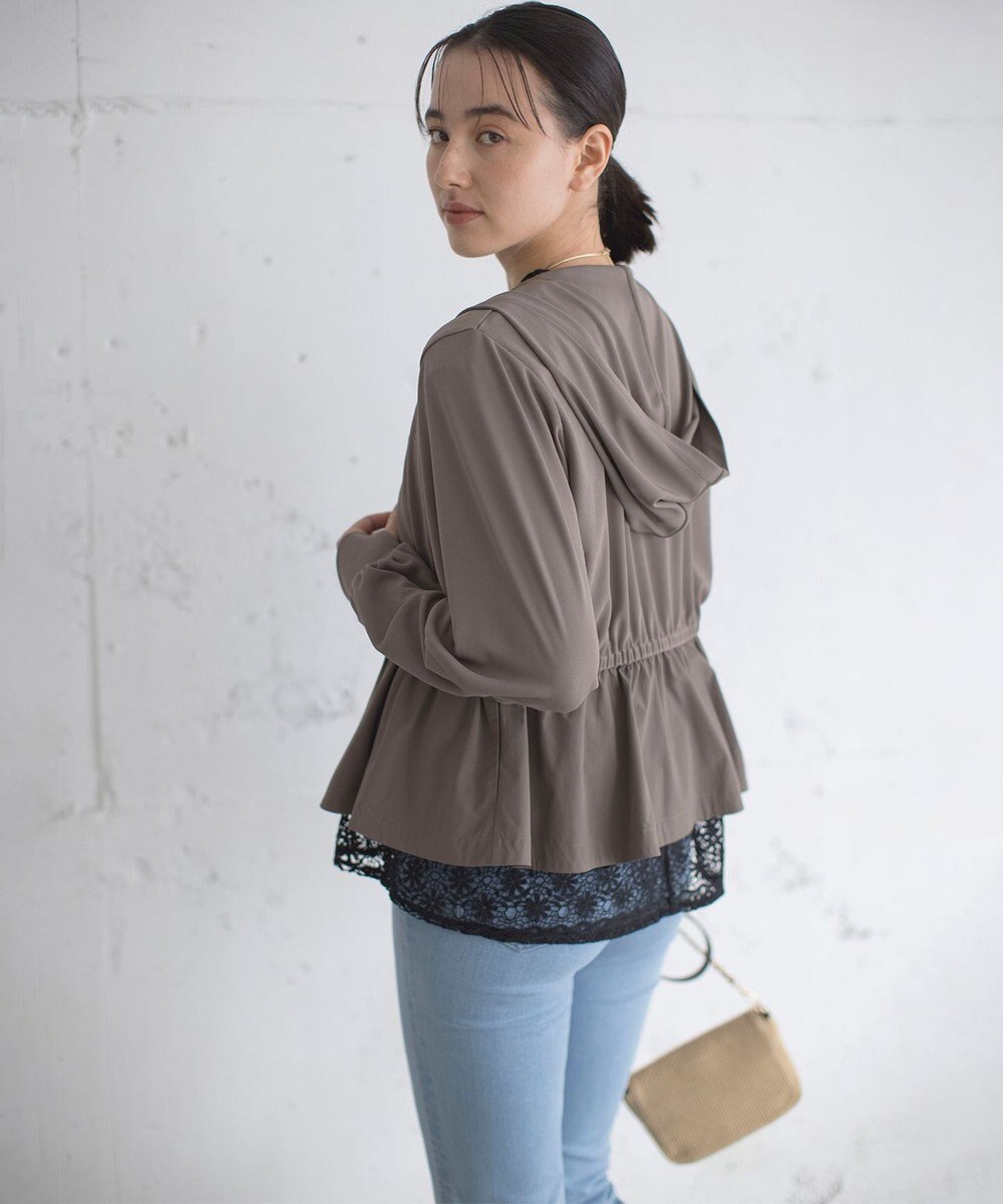 組曲 【WEB限定】ラッシュガード ペプラムパーカー 