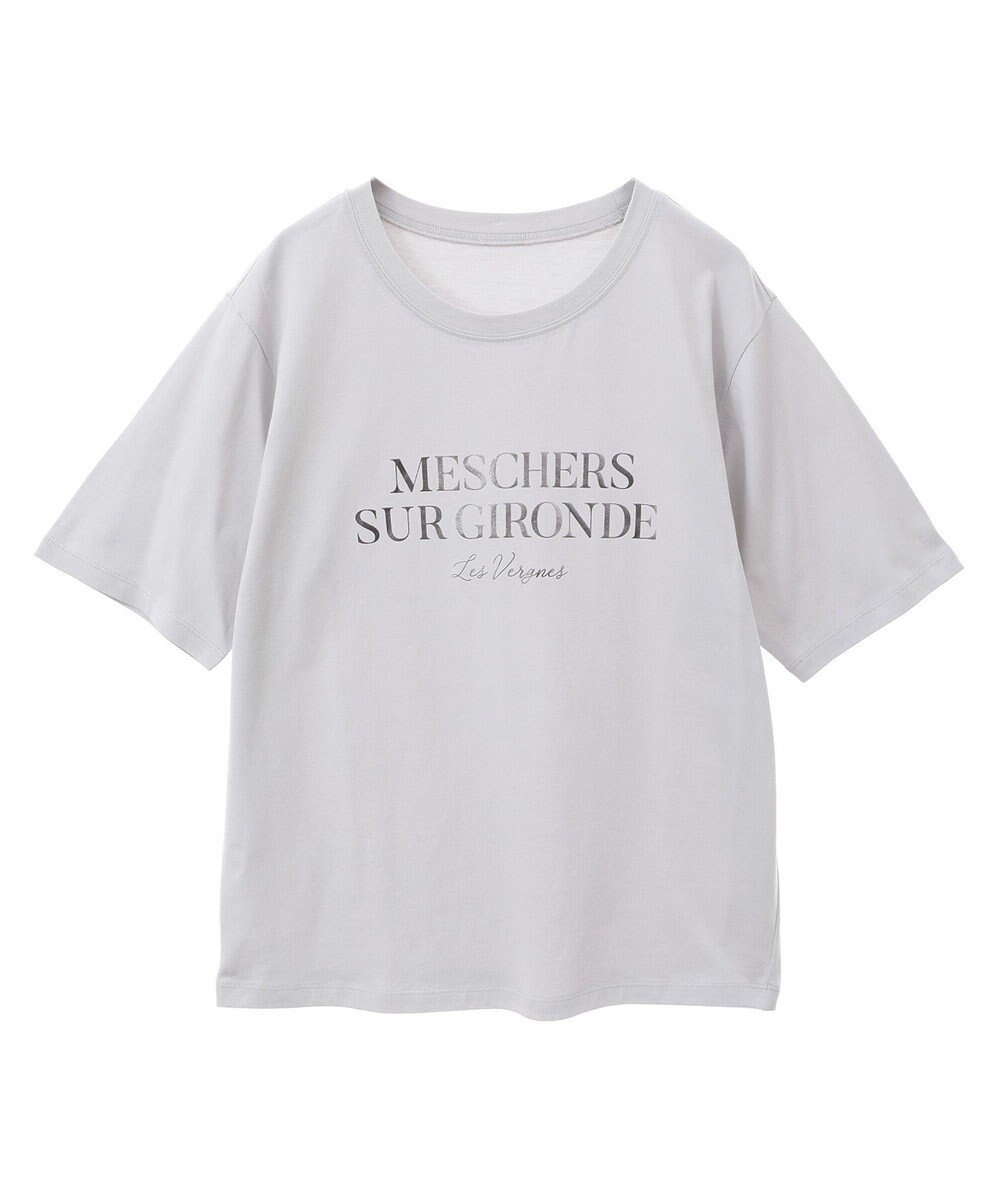 Green Parks 箔プリントフェミニンロゴＴシャツ 