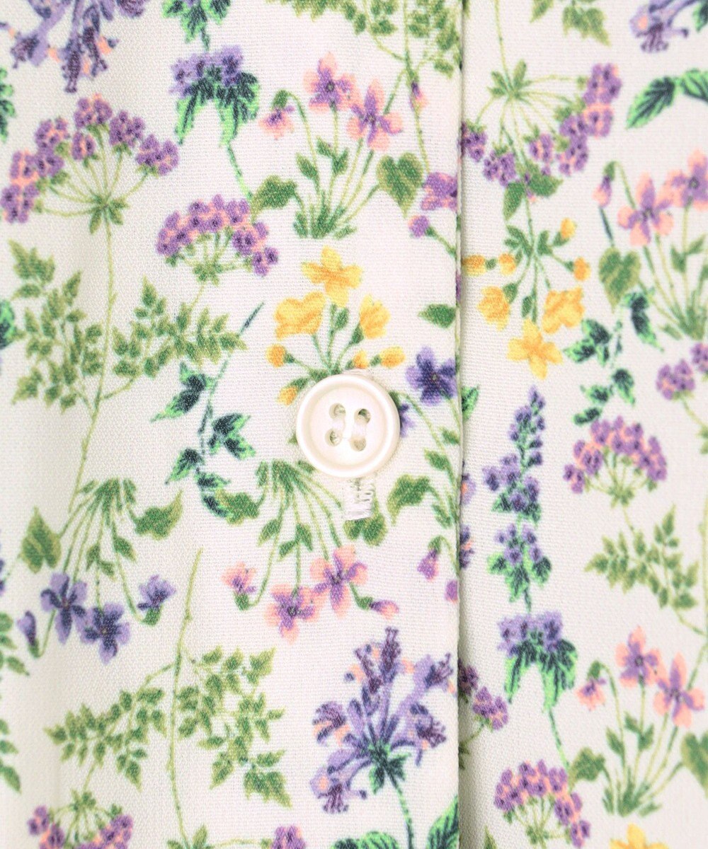 ANY 【洗濯機可能】サイドリボンフラワープリント ワンピース 