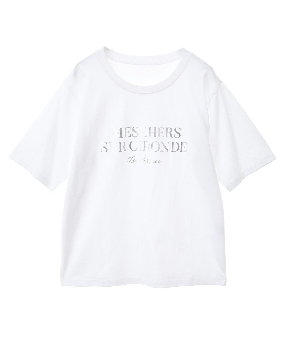 Green Parks 箔プリントフェミニンロゴＴシャツ 