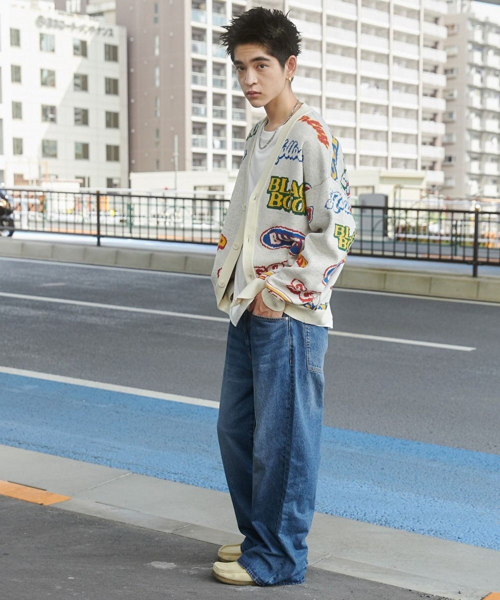 WEGO リラックスフィットパターンカーディガン 