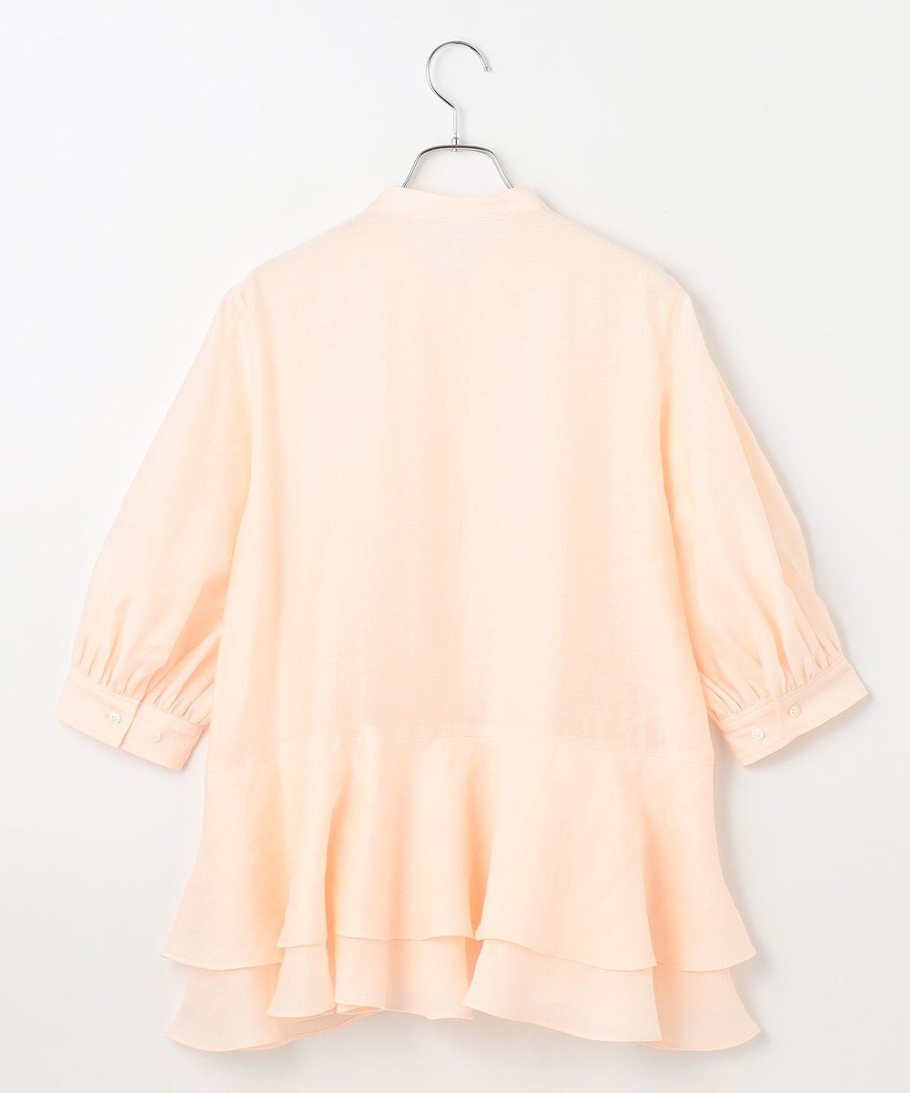 #Newans 【洗える】ダブルフリルヘムシアーシャツ 