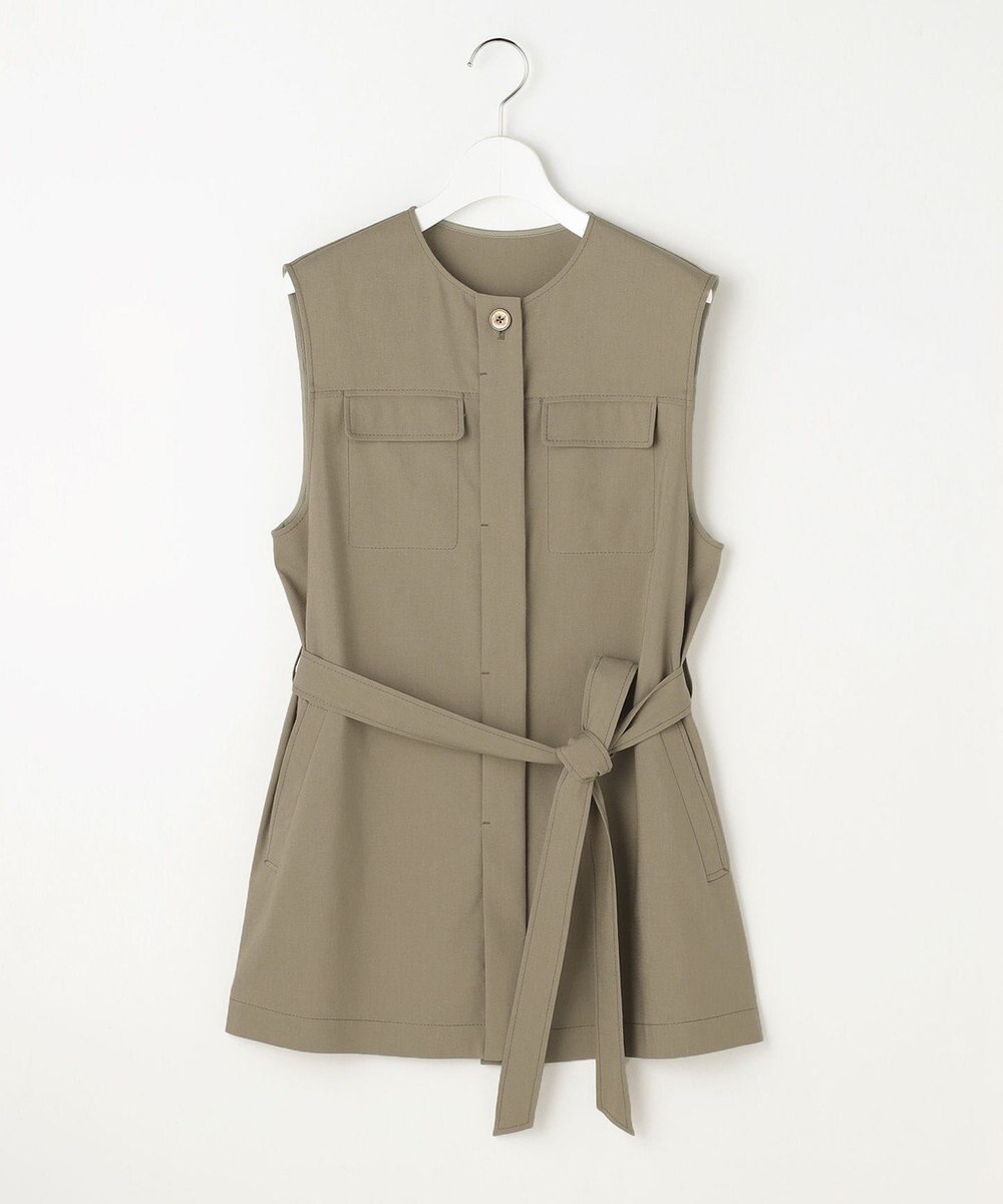 自由区 【SHIHOさん着用・セットアップ対応】リネンストレッチ ジレ 