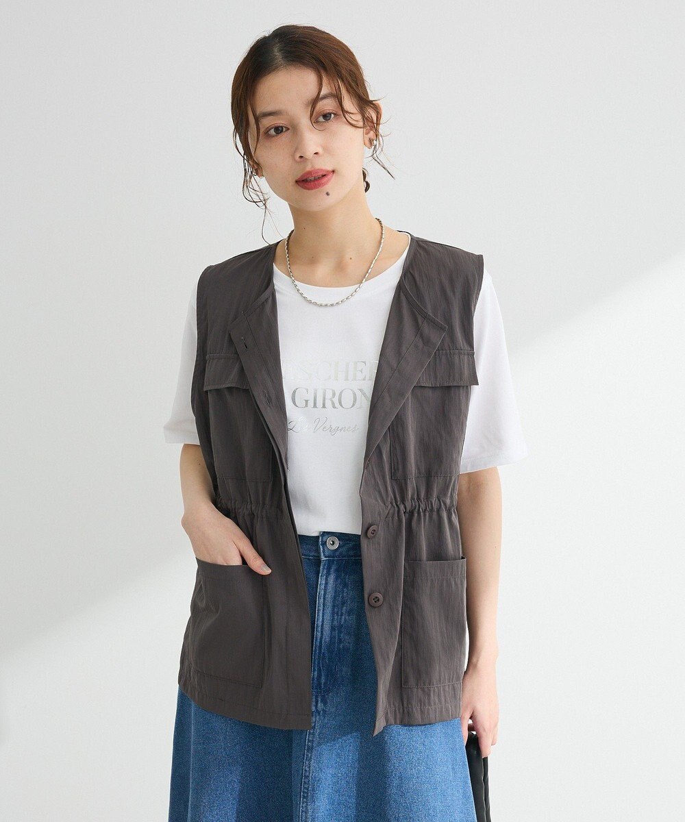 Green Parks 箔プリントフェミニンロゴＴシャツ 