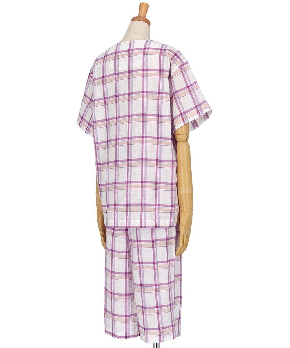 ワコール／睡眠科学 パジャマ 5分袖 半袖 7分丈 綿混ローン素材 レディース YDT143 睡眠科学／ワコール 