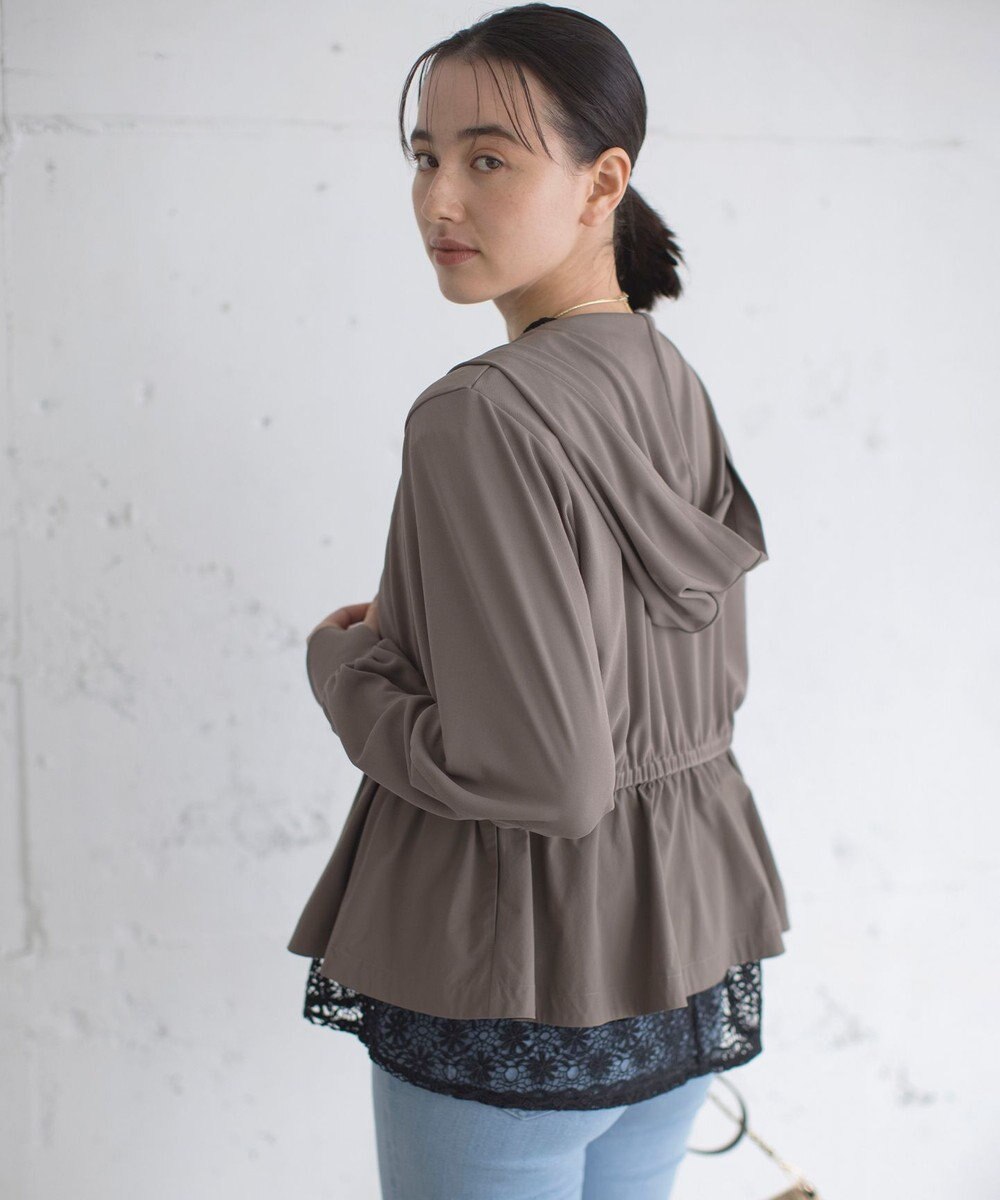 組曲 【WEB限定】ラッシュガード ペプラムパーカー 