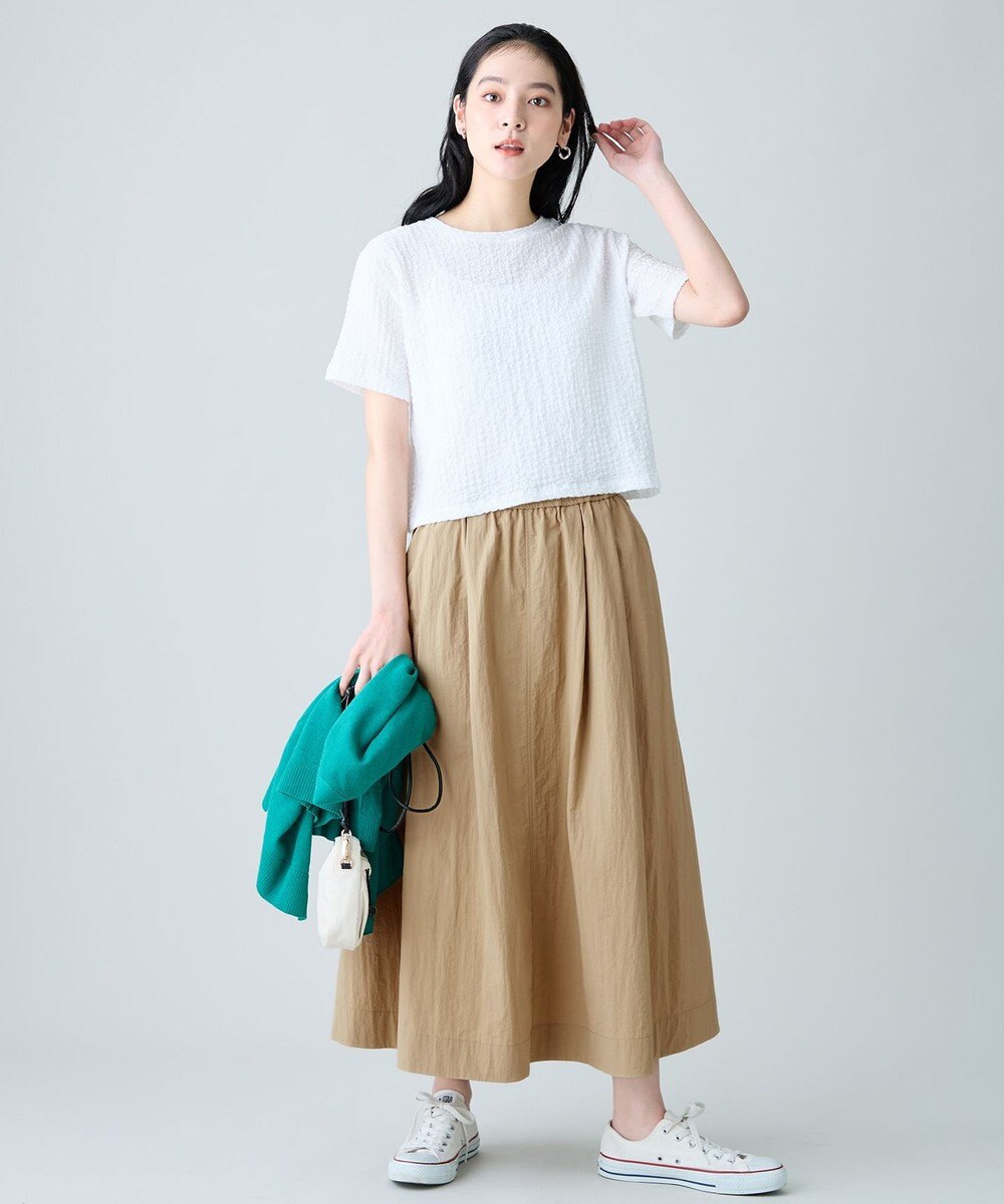 ANY L レースショート丈Tシャツ 