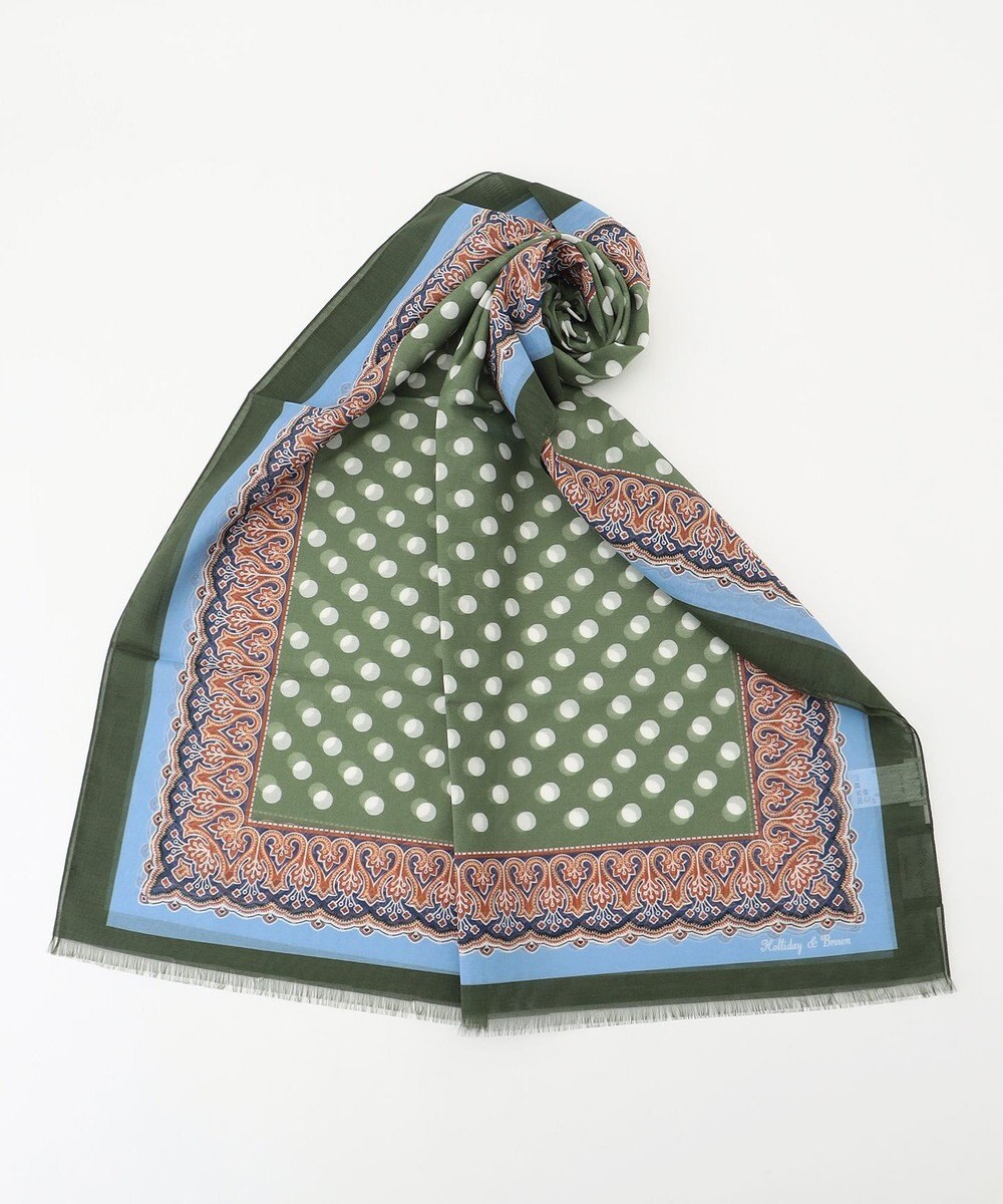 JOSEPH ABBOUD 【イタリア製・Holliday&Brown】ペイズリードット ストール 