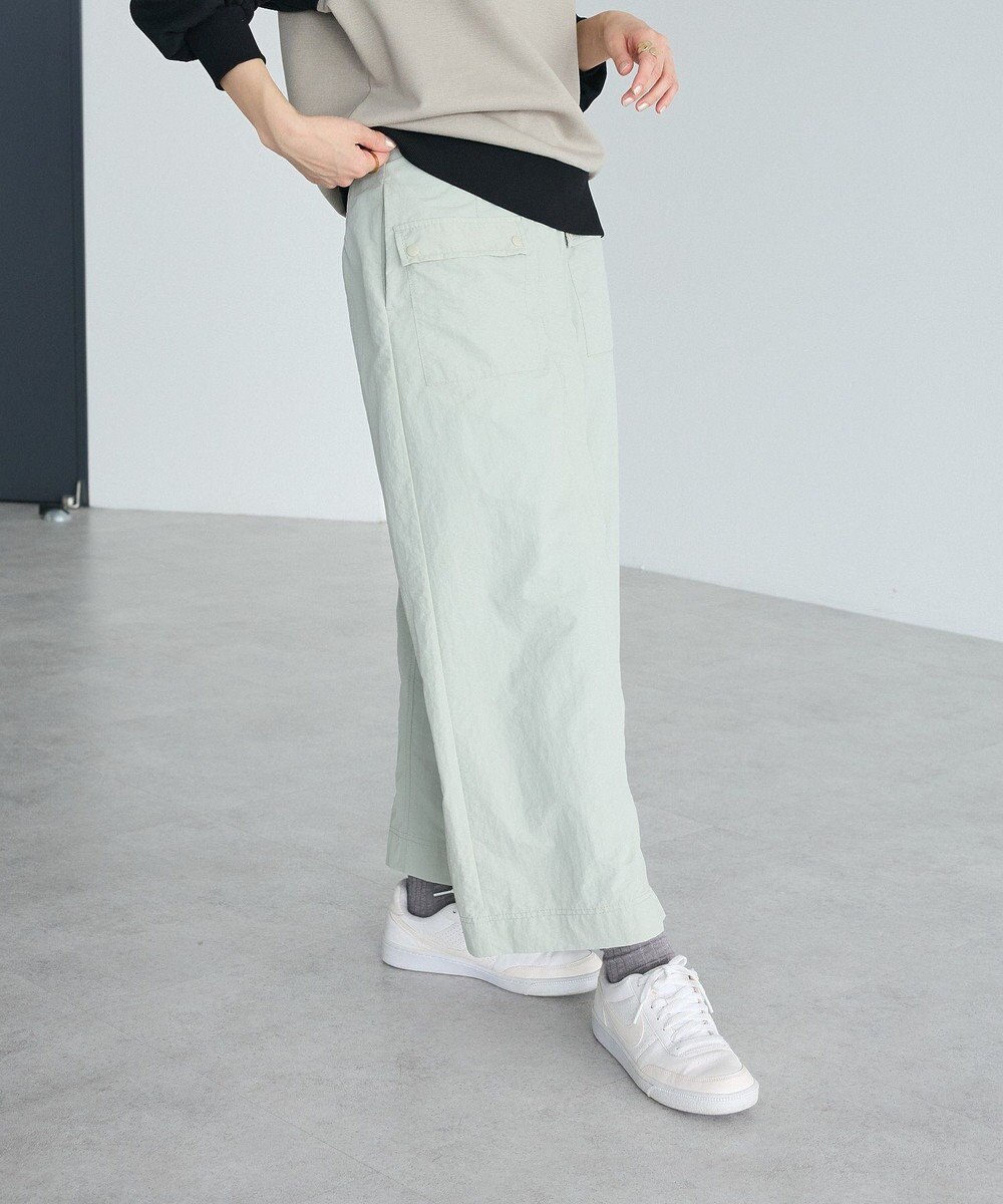 CRAFT STANDARD BOUTIQUE ナイロンダブルウエストIラインスカート 