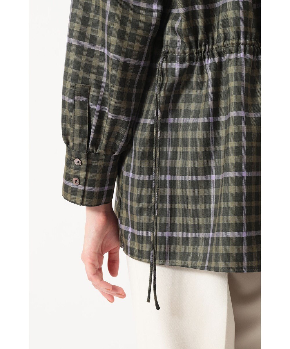 DAKS チェック ドローストリングオーバーシャツ 