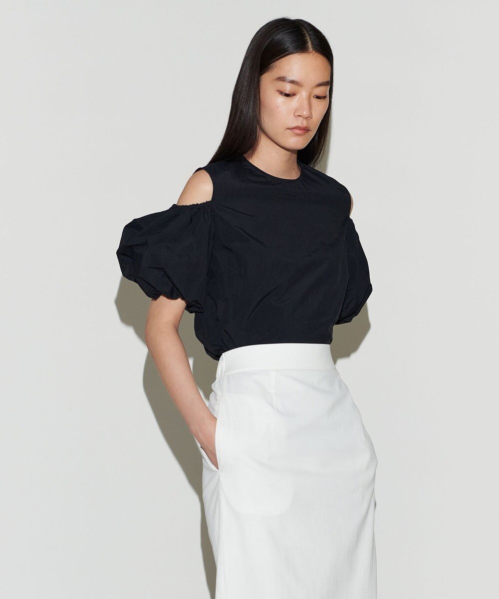 NAVE 【Nave　撥水機能・UVカット・透湿・接触冷感】ナイロンワッシャー ブラウス 