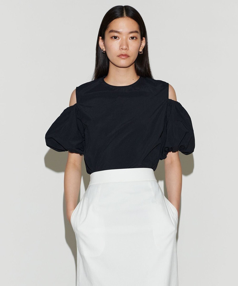 NAVE 【Nave　撥水機能・UVカット・透湿・接触冷感】ナイロンワッシャー ブラウス 