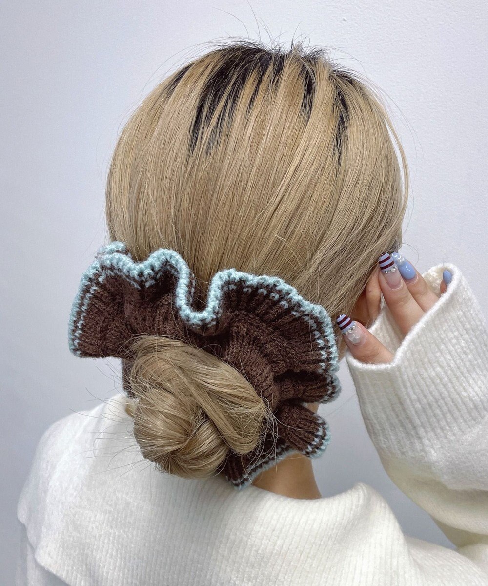 WEGO Lパイピングニットシュシュ 