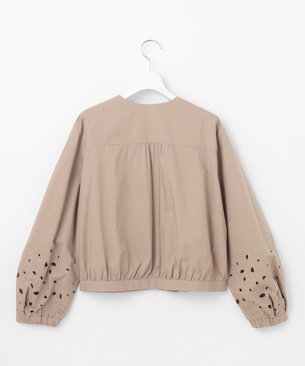 自由区 【洗える】テンセルコットンエンブロイダリー ジャケット 