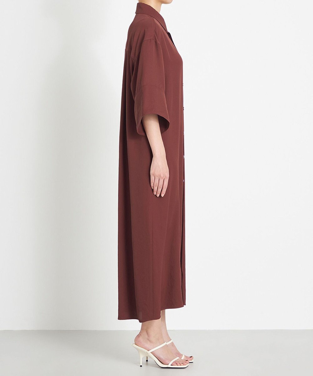 NAVE 【ReNAVE  洗える】アセテートギャバシャツドレス 