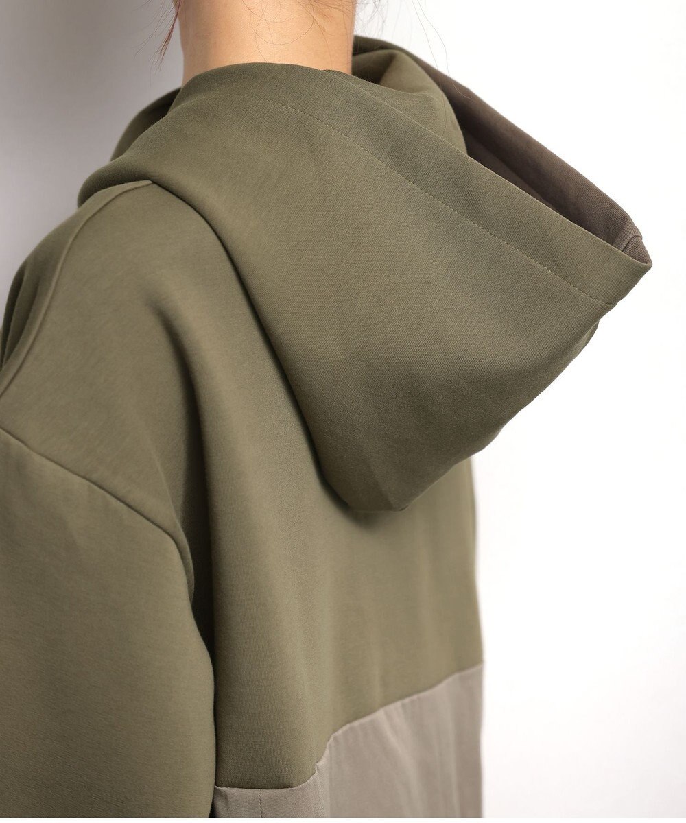 Tiaclasse 【洗える】ダンボール切替パーカーワンピース 