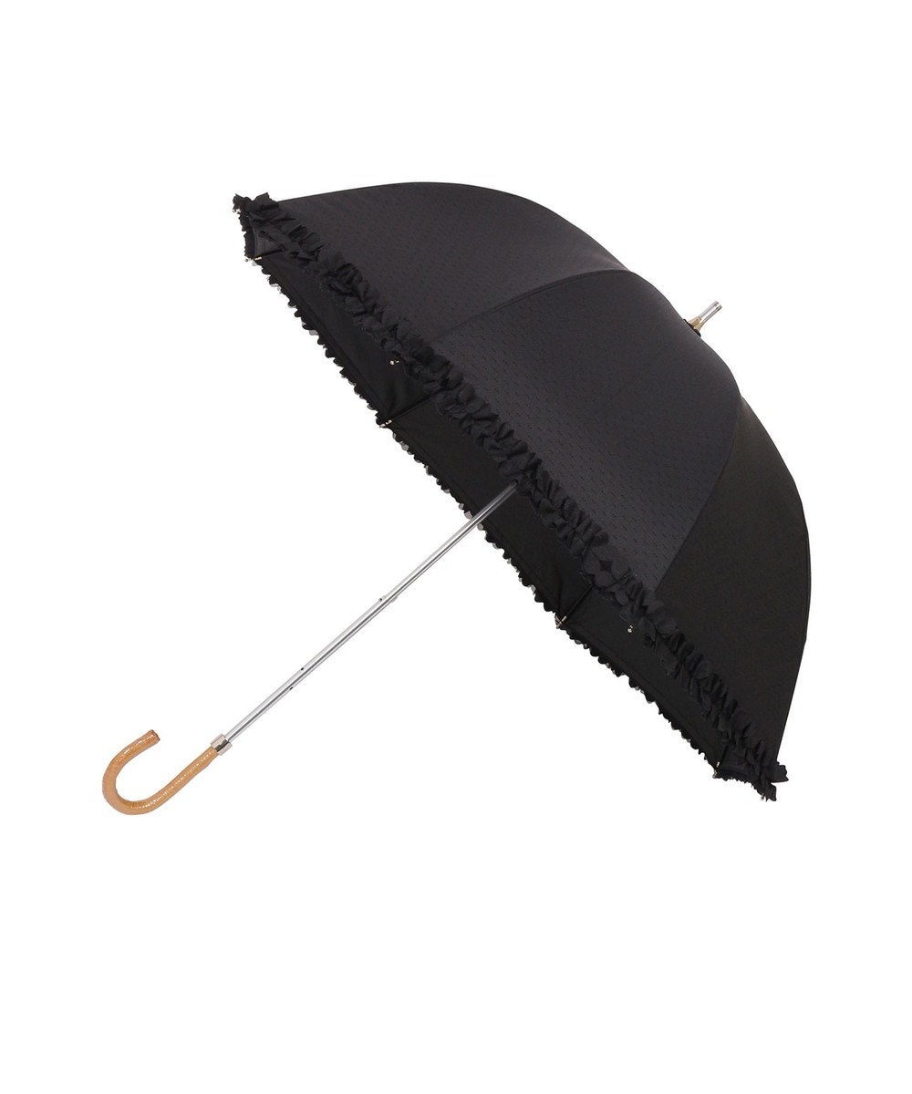 MOONBAT 【遮光/晴雨兼用日傘】LANVIN en Bleu (ランバン オン ブルー)ドビーフリル ハート 遮熱 UV 長傘 