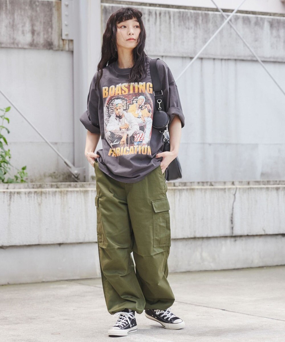 WEGO 【ユニセックス着用ITEM/SMLサイズ展開】ワイドカーゴパンツ 