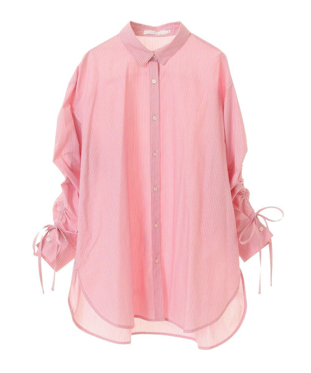 AMERICAN HOLIC 【WEB限定】イージーケアバックギャザーリボンシャツ 