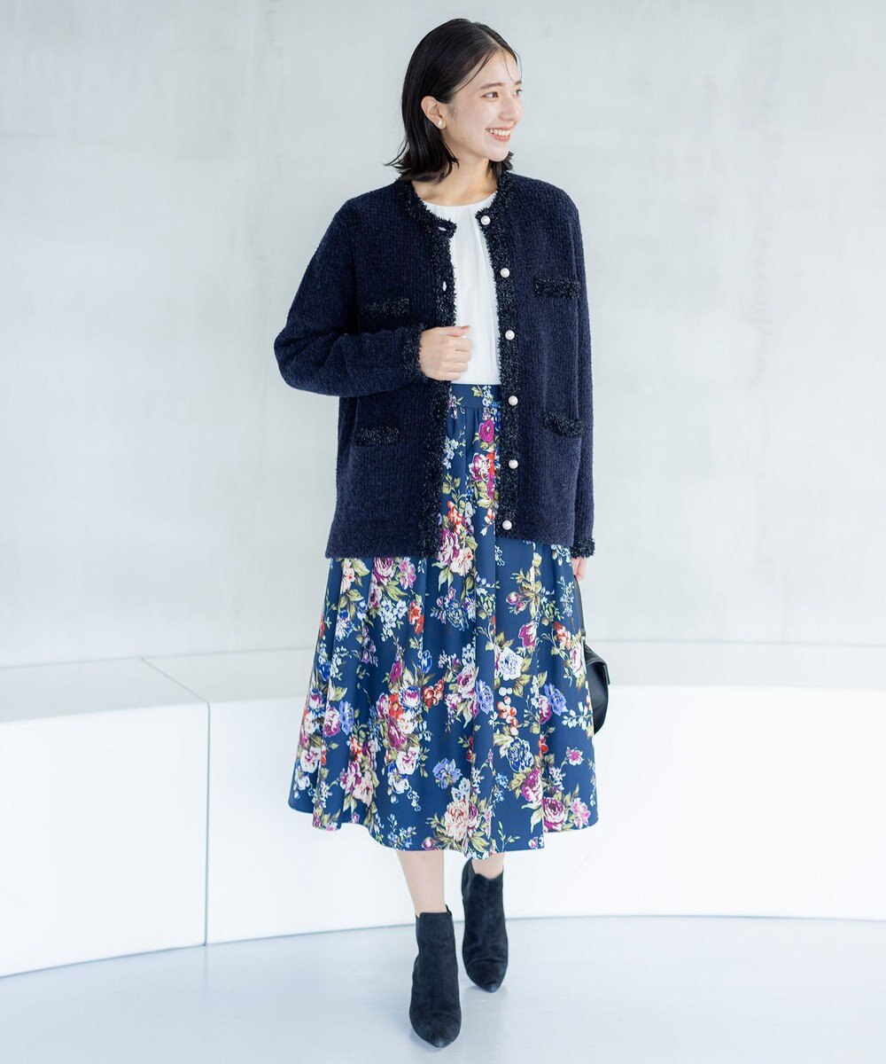 組曲 S 【23AW】ローズブーケプリント フレアスカート 