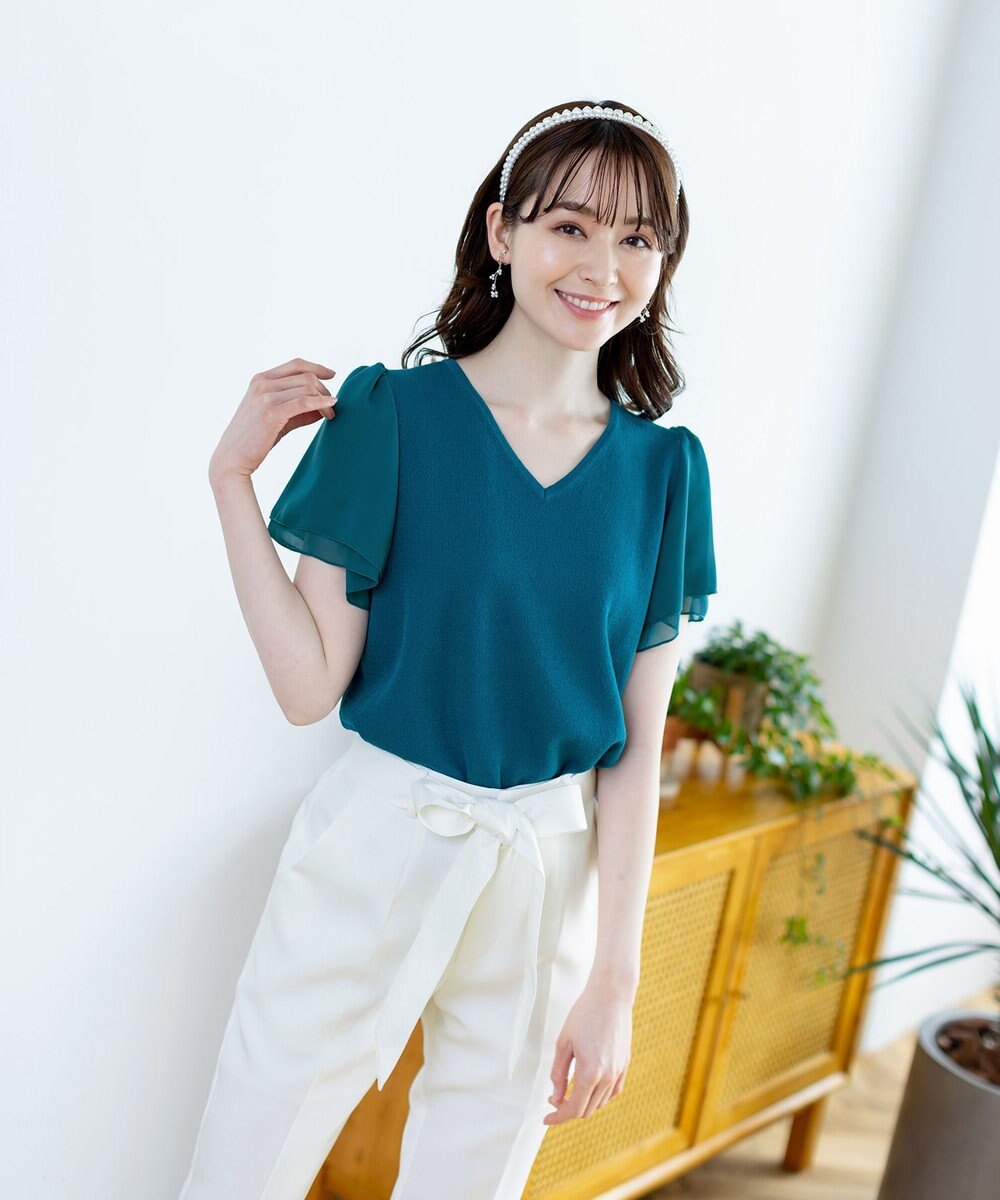 Tiaclasse L 【洗える】美脚効果も叶うリボン付きテーパードパンツ 