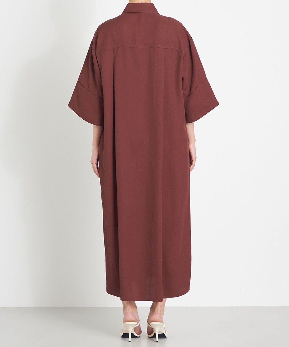 NAVE 【ReNAVE  洗える】アセテートギャバシャツドレス 