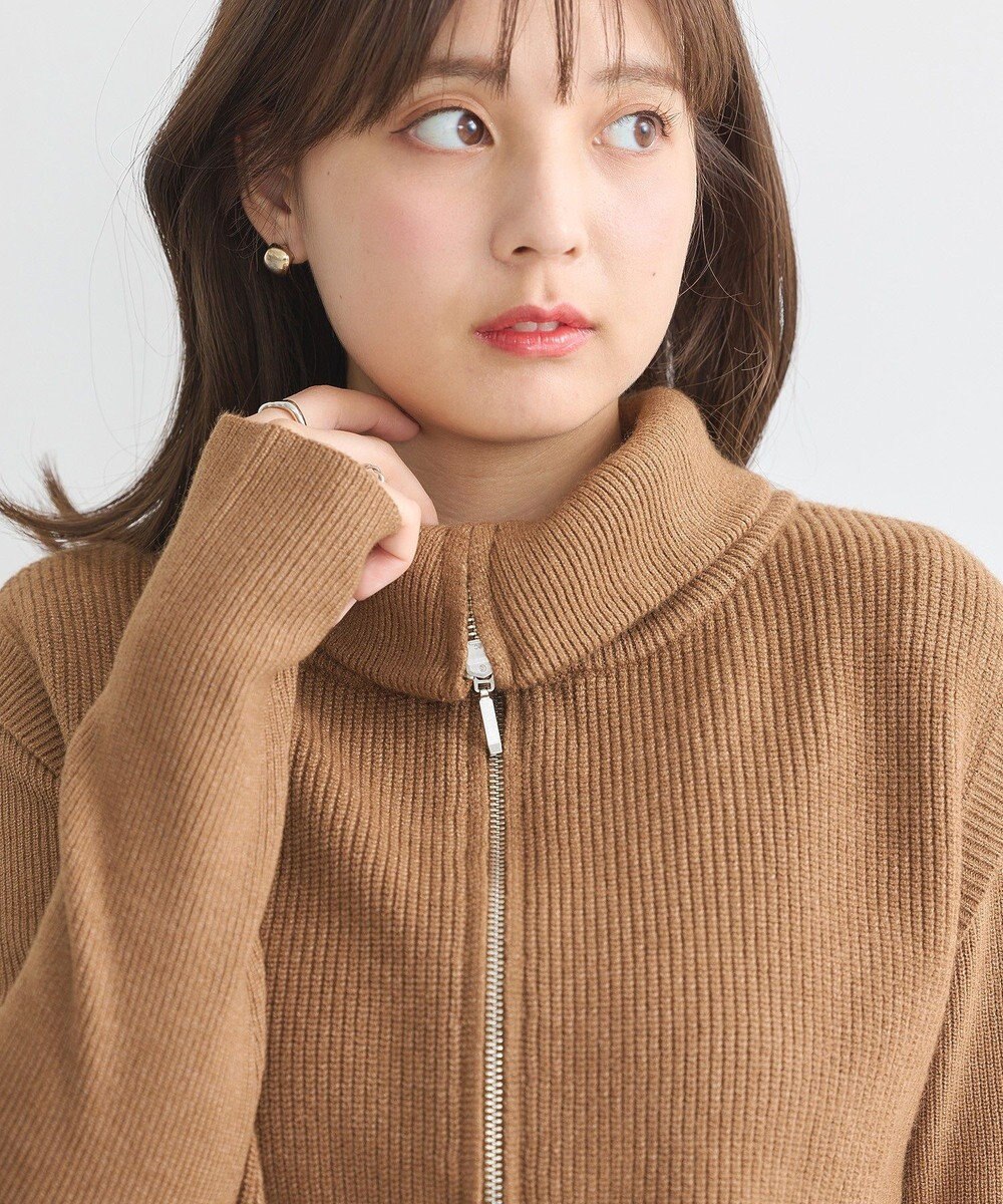 earth music&ecology ＳＥＴ２点ＺＩＰベスト＋ニットワンピース 