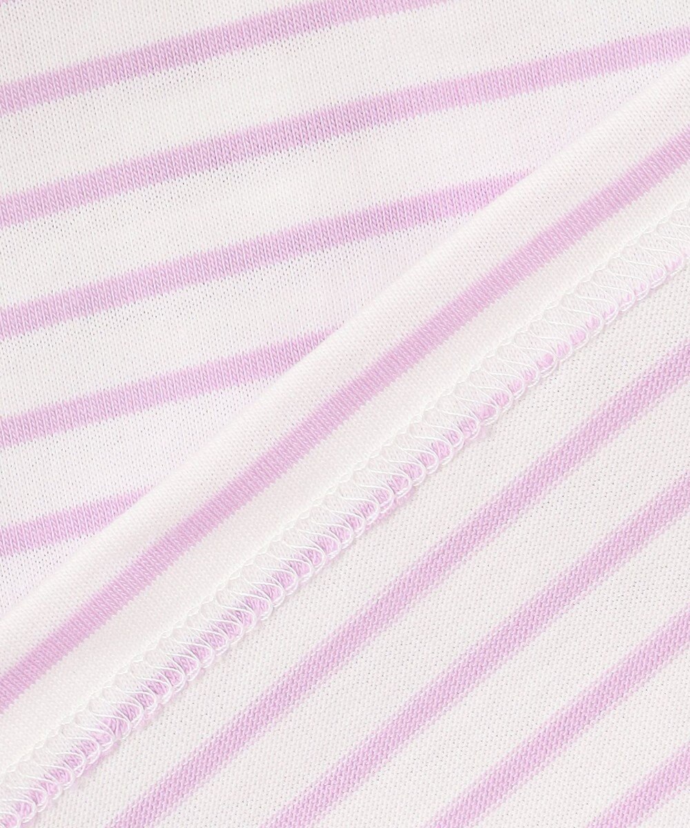 ANY KIDS 袖スカラップ ボーダーTシャツ 