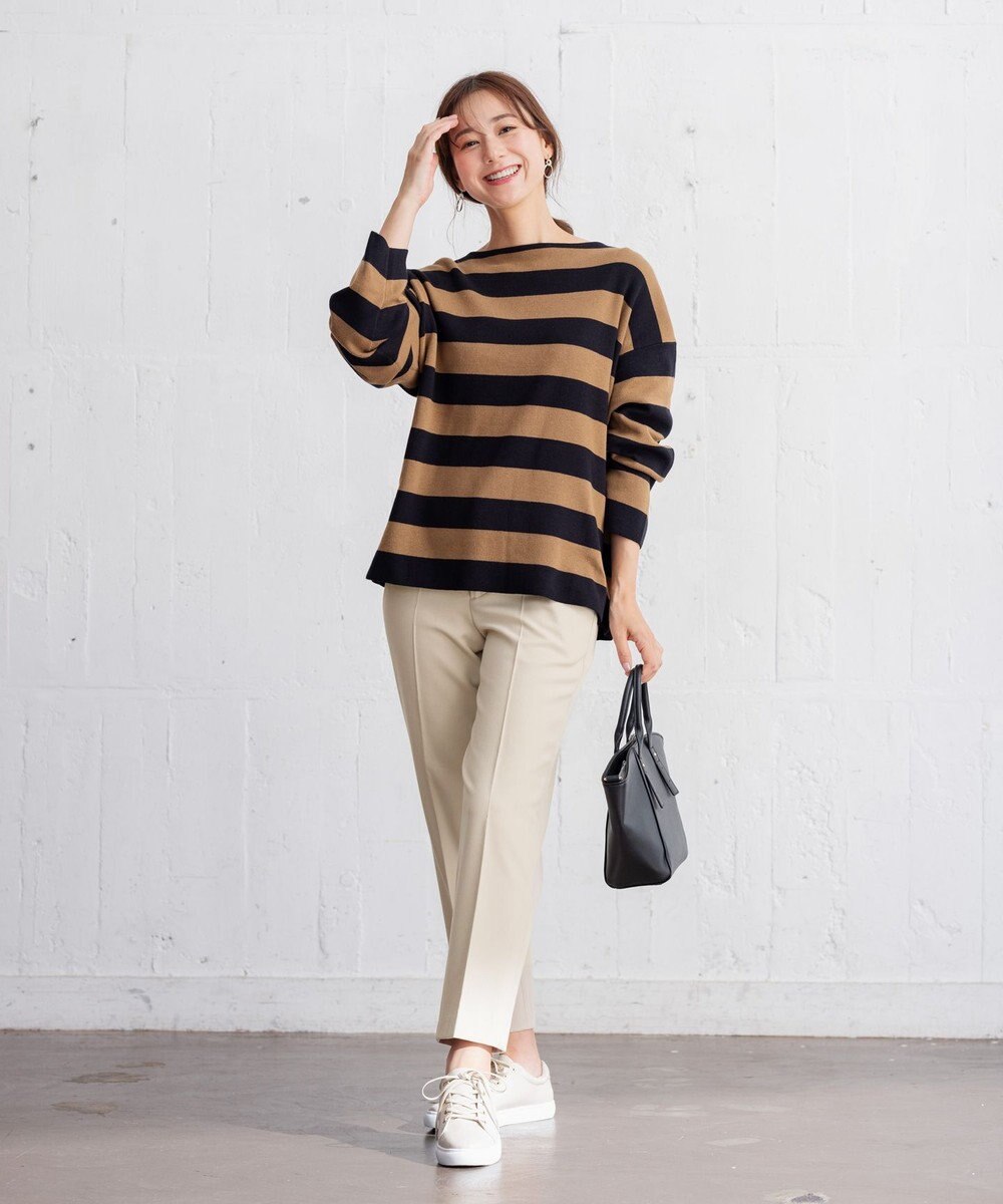 ANY L 【ウエストゴム/ストレッチ/裏起毛】シークレットウォーム　テーパードパンツ 