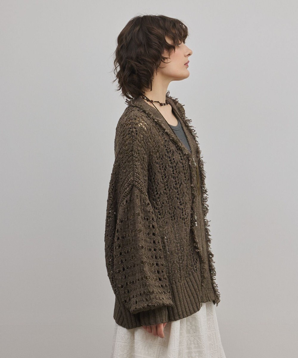 GRACE CONTINENTAL zipミドルニットカーディガン 