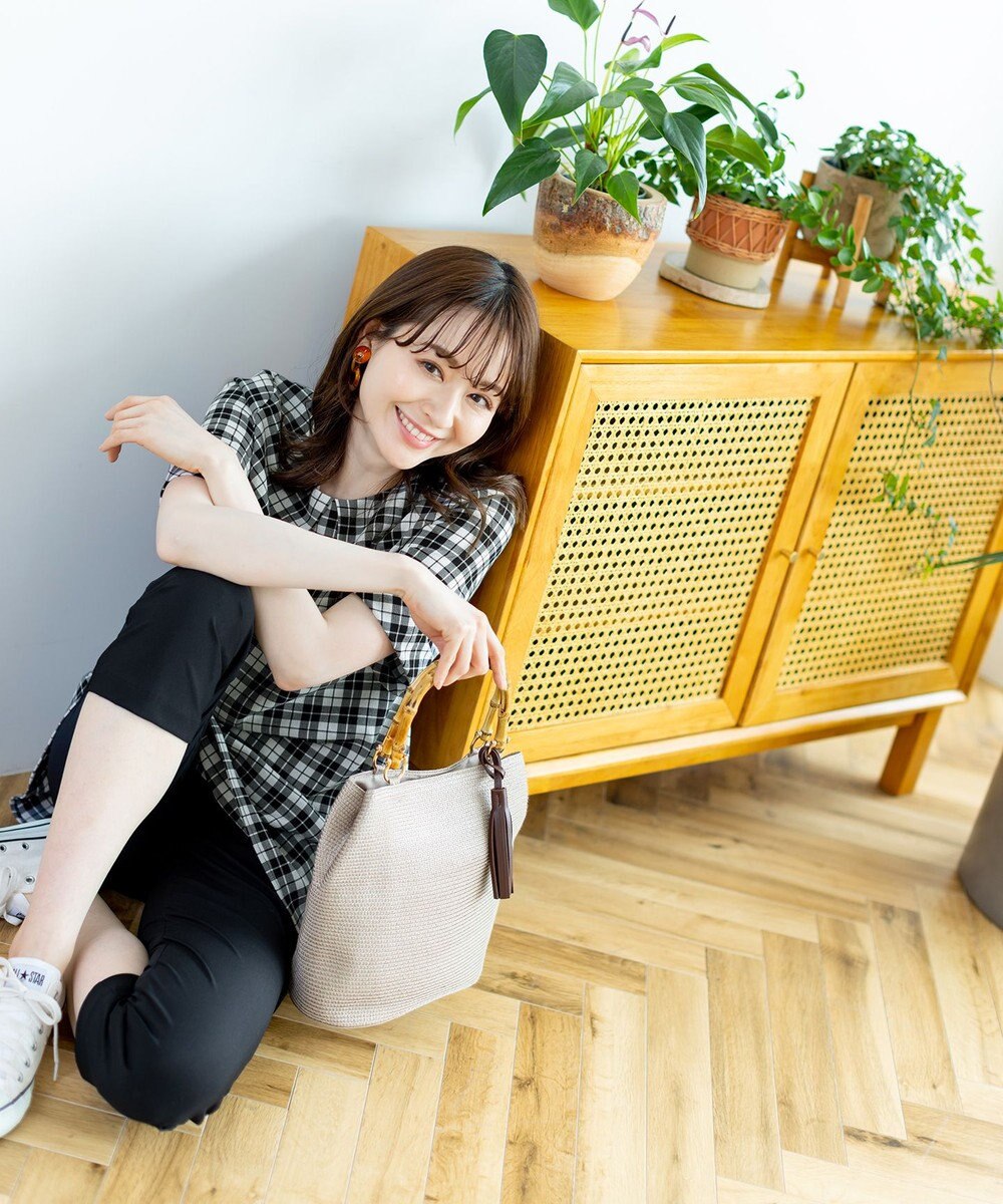 Tiaclasse L 【洗える】体型カバーも叶う幅広カフスチュニックブラウス 