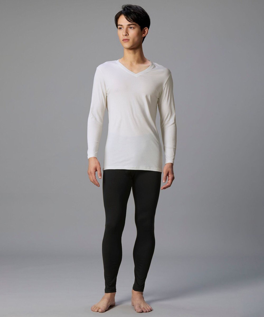 WACOAL MEN WACOAL MEN あったかインナー Vネック 8分袖 綿100％ 保温性 やわらかさが続く 静電気が起こりにくい 毛玉になりにくい 後裾長め設計 インナー WL6103 /ワコールメン 