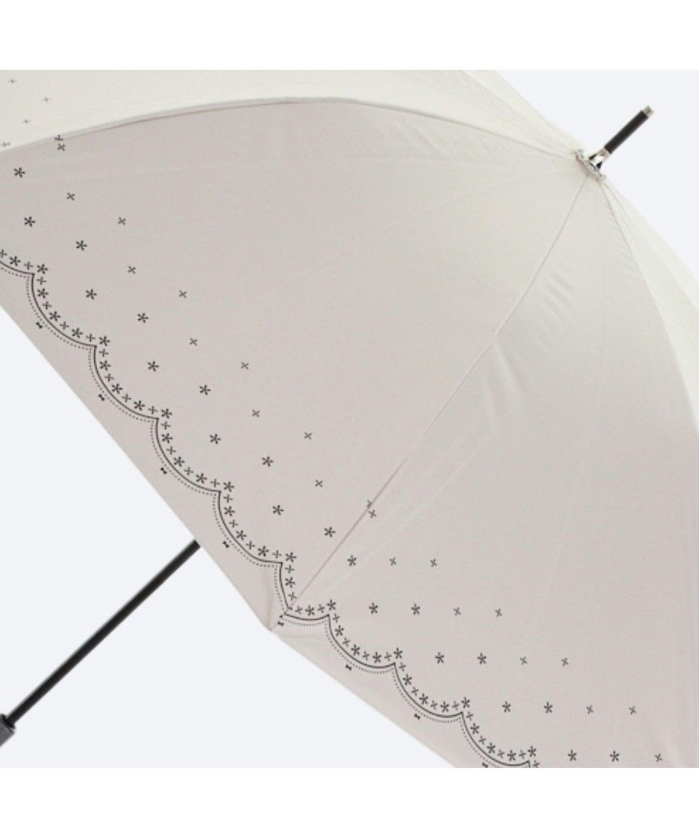 MOONBAT 晴雨兼用日傘 長傘 スカラ刺繍柄プリント／遮光 遮熱 UV 