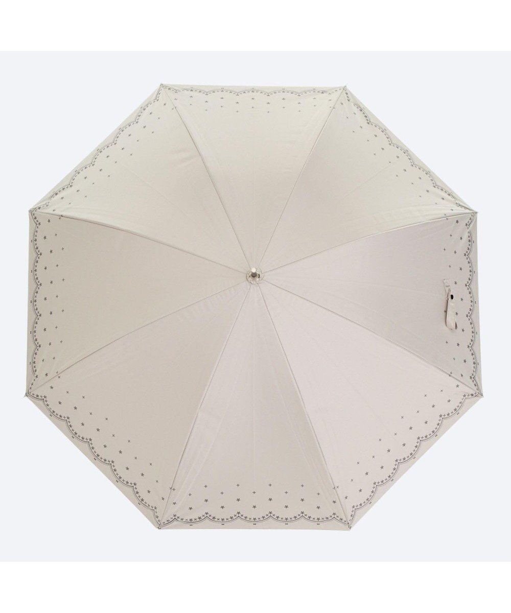 MOONBAT 晴雨兼用日傘 長傘 スカラ刺繍柄プリント／遮光 遮熱 UV 